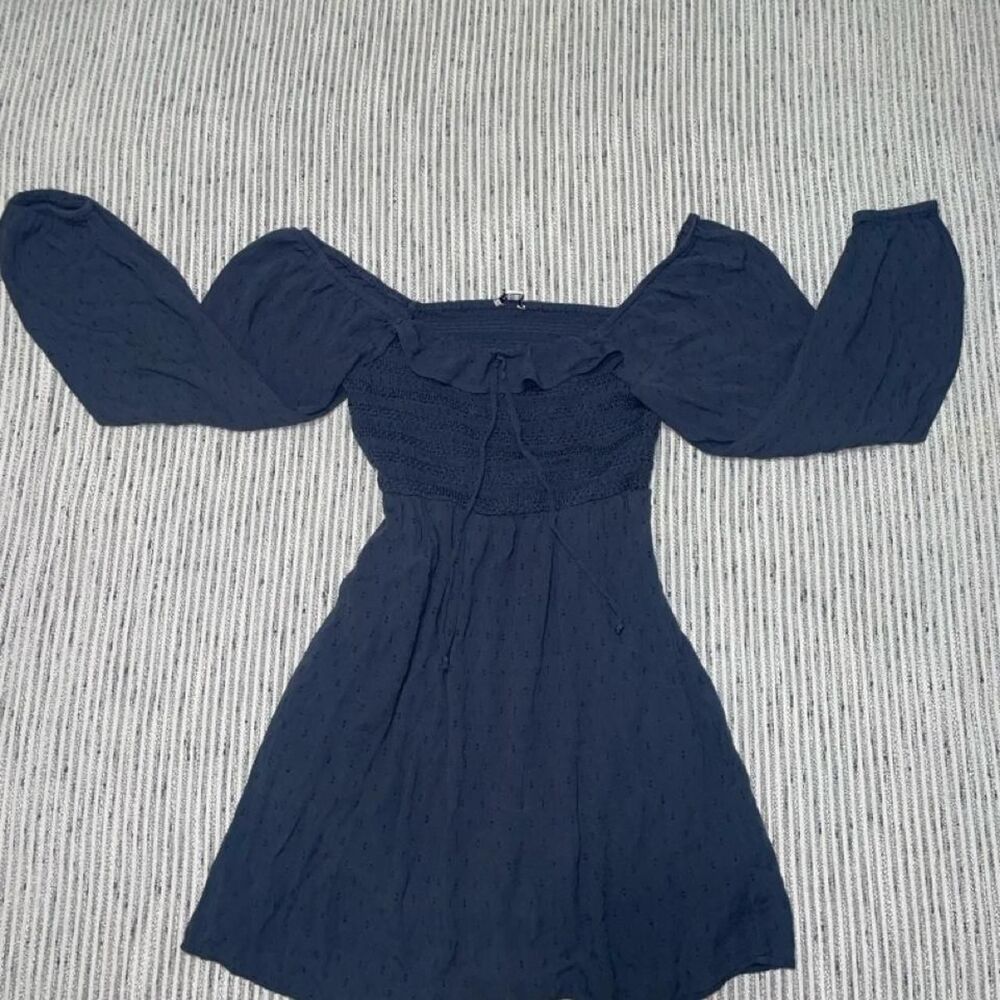 American-eagle Women's Black and Navy Blouse